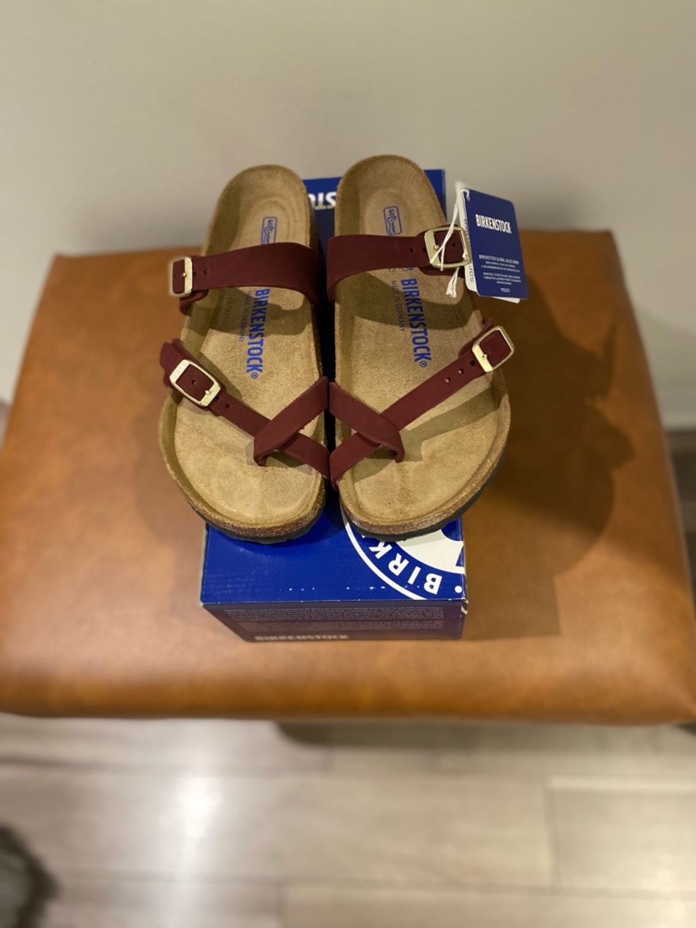 Birkenstock Mayari, Zinfandel, 37 R, NIB, nubuck leather, brand new, never worn.